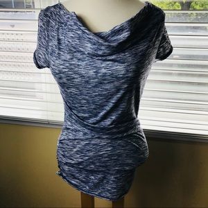 NWT Studio M Michela Top  
Navy Blue Marled 
Cowl